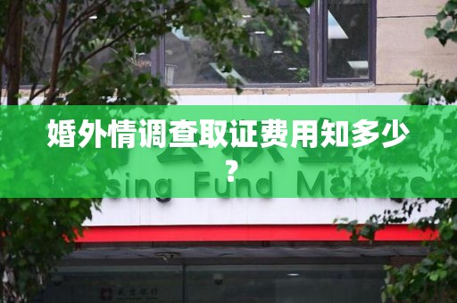 大连婚外情调查取证费用知多少？