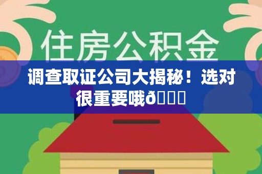 大连调查取证公司大揭秘！选对很重要哦😎
