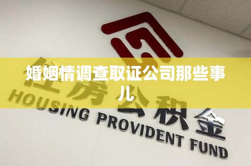 大连婚姻情调查取证公司那些事儿