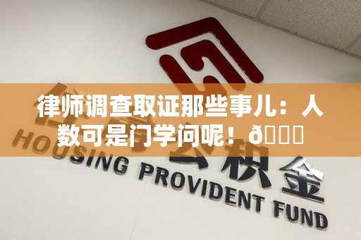 大连律师调查取证那些事儿：人数可是门学问呢！😎