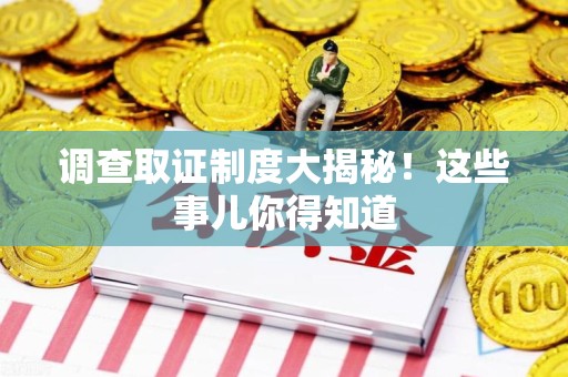 大连调查取证制度大揭秘！这些事儿你得知道