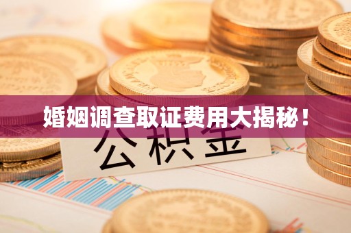 大连婚姻调查取证费用大揭秘！