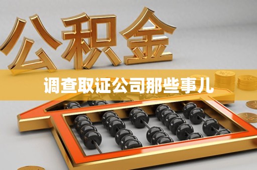 大连调查取证公司那些事儿
