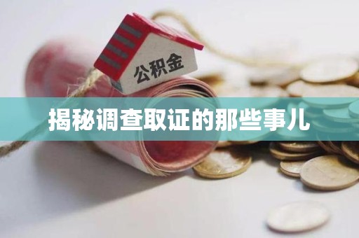 大连揭秘调查取证的那些事儿
