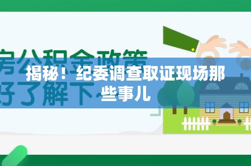 大连揭秘！纪委调查取证现场那些事儿