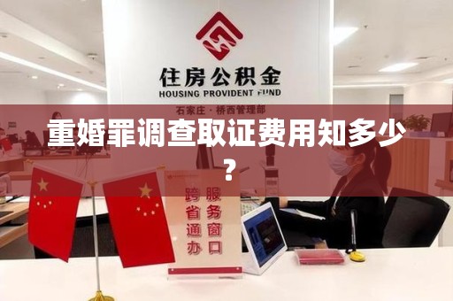 大连重婚罪调查取证费用知多少？
