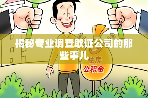 大连揭秘专业调查取证公司的那些事儿