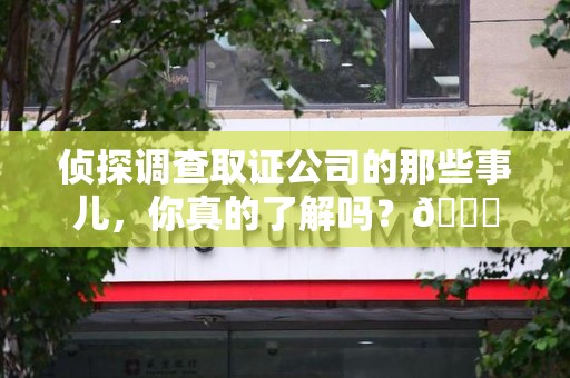 大连侦探调查取证公司的那些事儿，你真的了解吗？😎