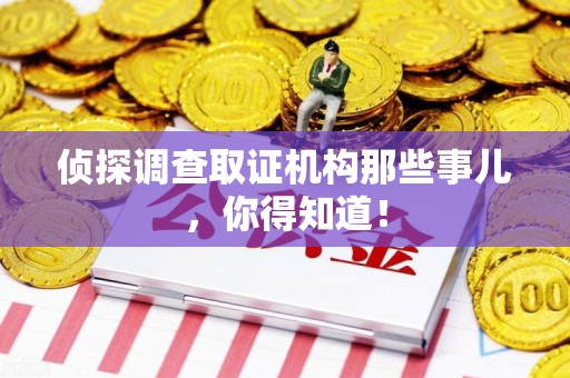 大连侦探调查取证机构那些事儿，你得知道！