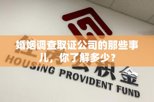 大连婚姻调查取证公司的那些事儿，你了解多少？