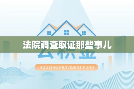 大连法院调查取证那些事儿