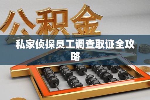 大连私家侦探员工调查取证全攻略